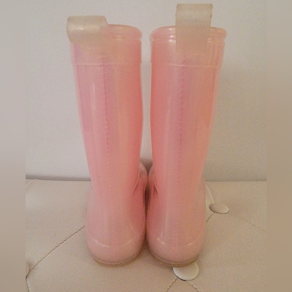 Cat & Jack Toddler Girl’s Light Pink Shimmer Pull-on Rain Boots Size 9 - Picture 6 of 12